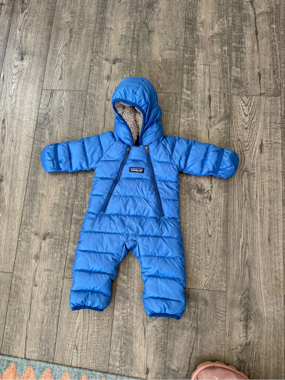 Patagonia hi loft snowsuit Bright Blue Infant Bunting newborn size